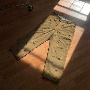 Vintage Dog Print Corduroy pants